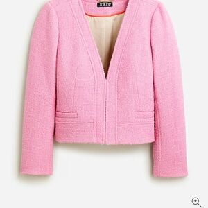 J. Crew Pink Collarless Lady Jacket size 18